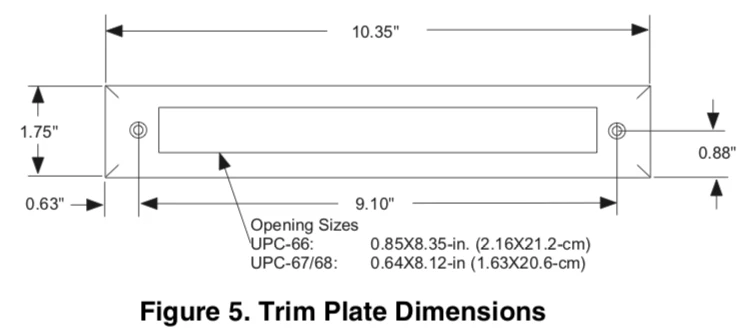 A00297-001 - Unico Trim Plate for UPC-66/101, White - Image 2