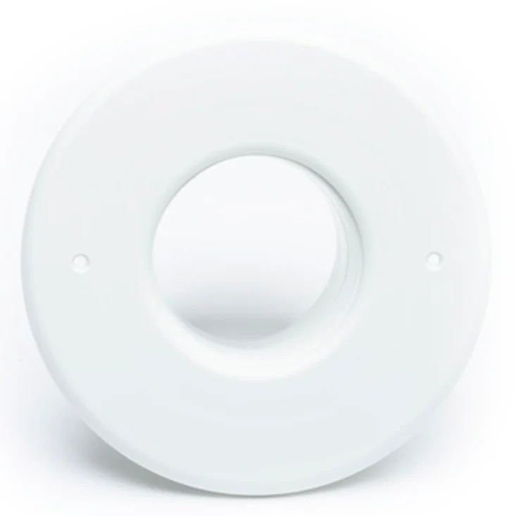 A01300-001 - Outlet, Round, Flanged, 2.5", White (No mounting hardware)