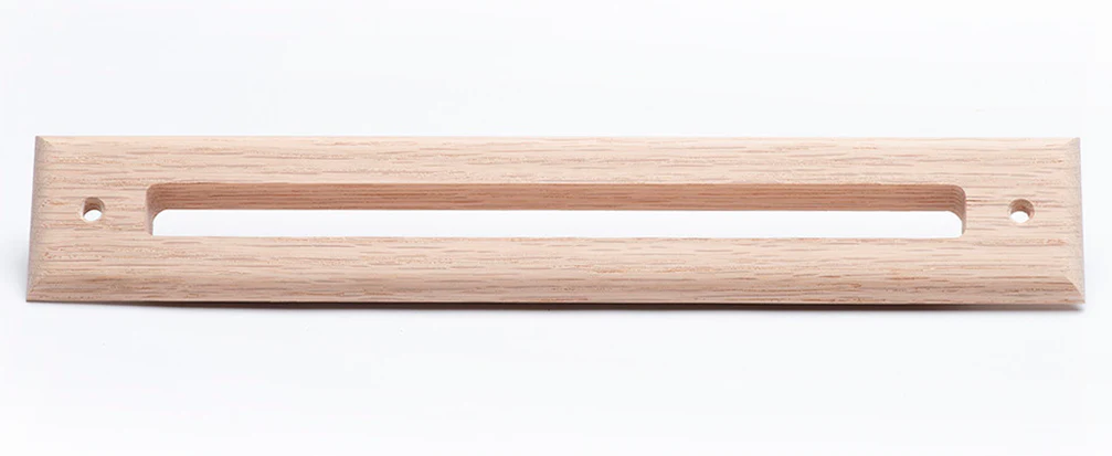 A00297-003-RO - Red Oak Wood Slotted Trim Plate Supply Outlet, for 2" UPC-67A and UPC-68