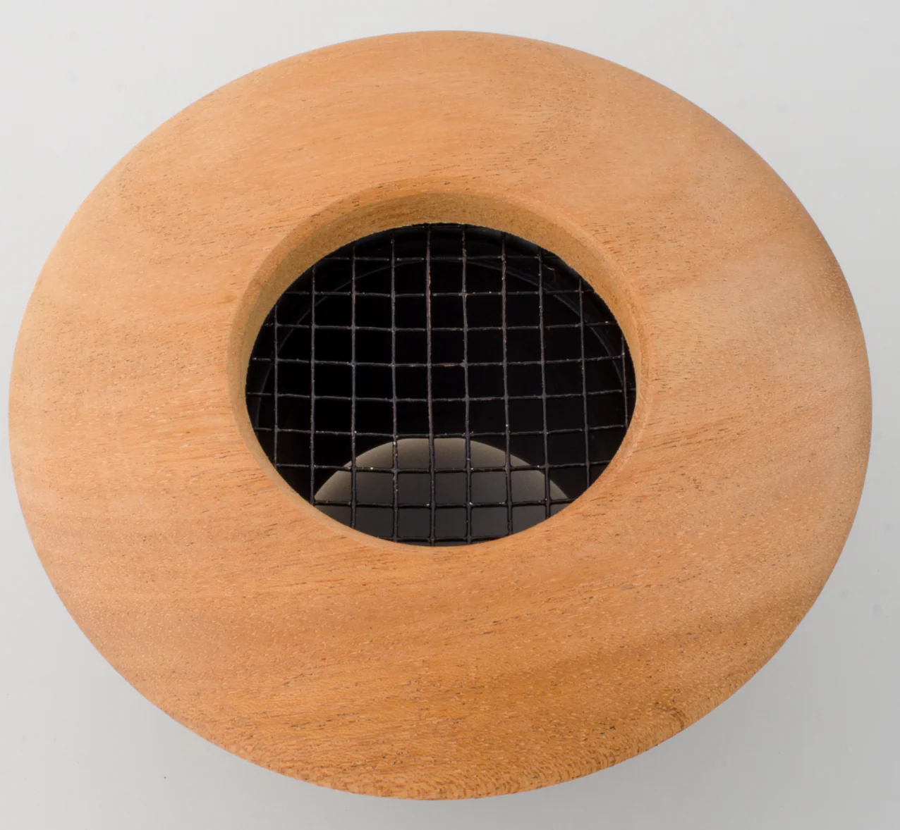 UPC-257-MH - 2.5" Round Mahogany Wood Supply Outlet for High Velocity Systems