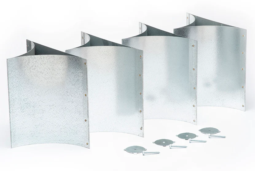 UPC-11-085S-4 - Turning Vane, Square, 8.5"