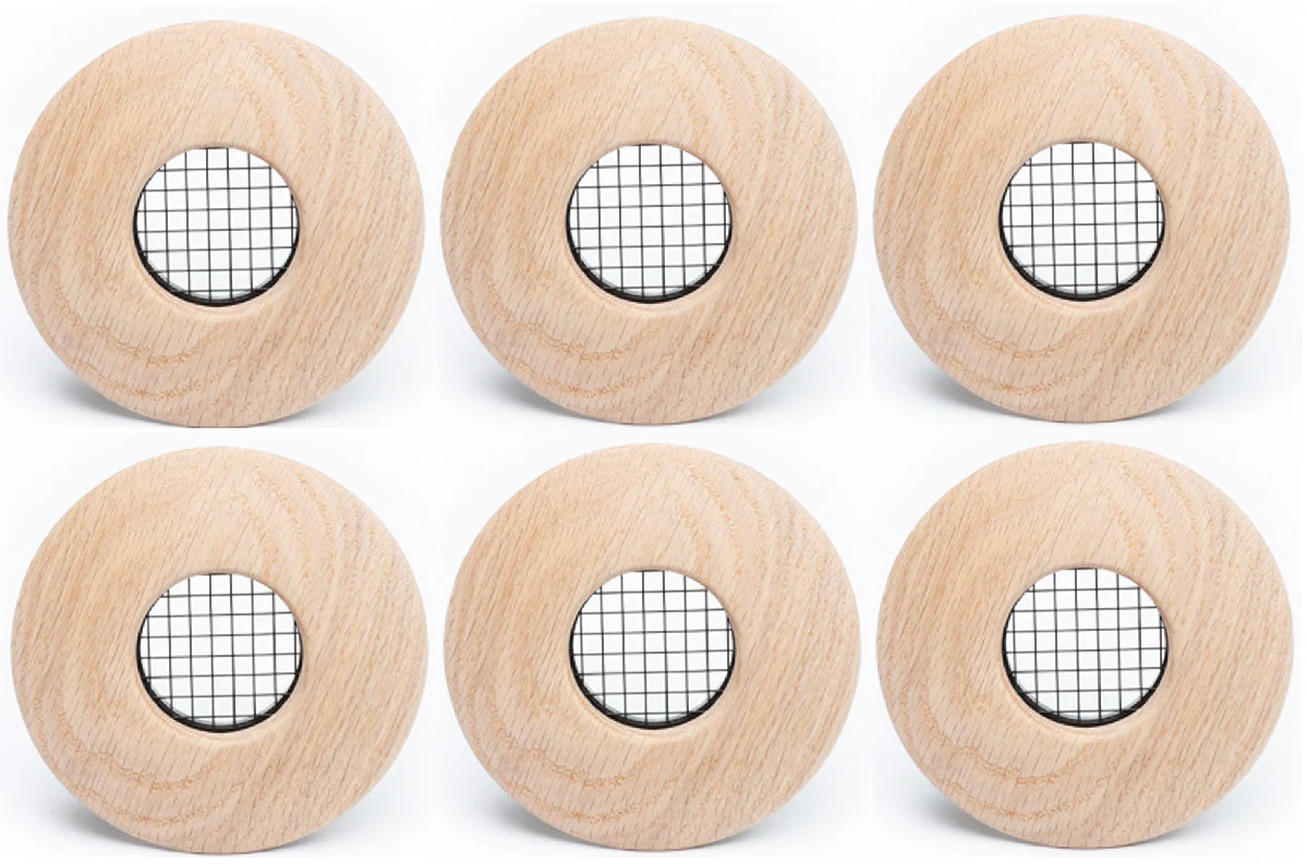 UPC-57T-RO-6 - 2" Outlet, TFS, Wood, Red Oak, Face Plate Only (6 pcs)