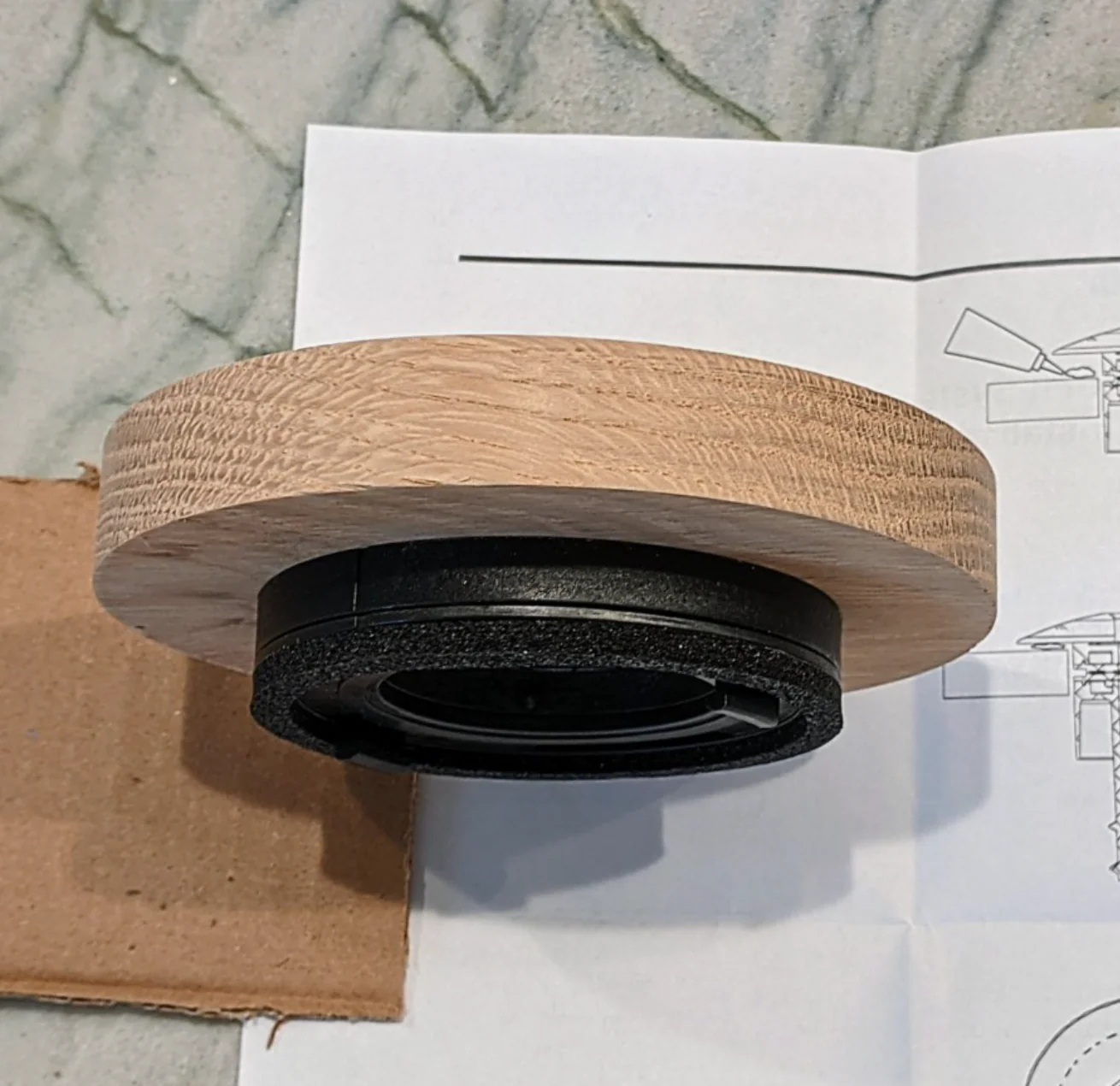 UPC-57T-RO-F-6 - 2" Wood Outlet, TFS, Flush Mount, Red Oak, Face Plate Only (6 pcs) - Image 3