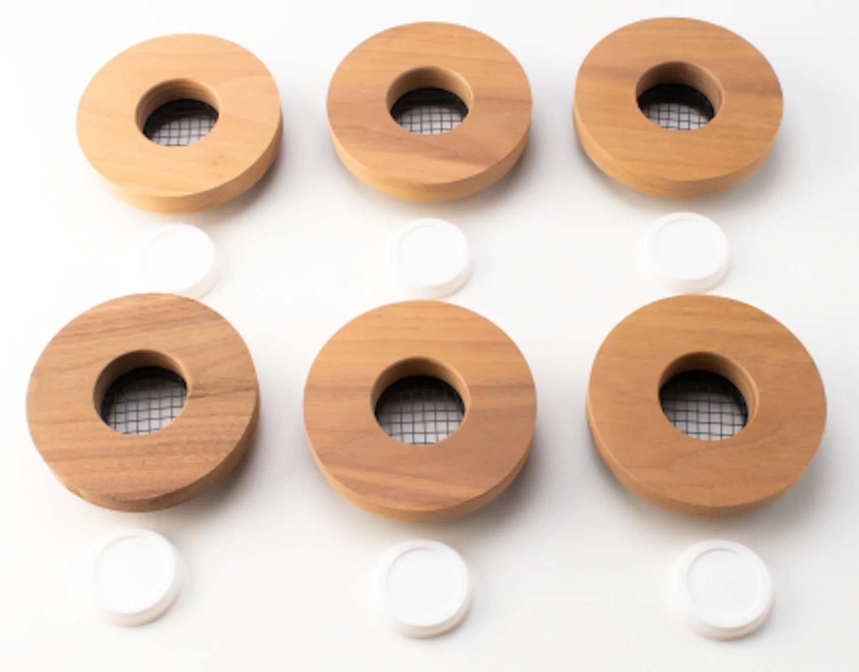 UPC-57T-WL-F-6 - 2" Wood Outlet, TFS, Flush Mount, Walnut, Face Plate Only (6 pcs)
